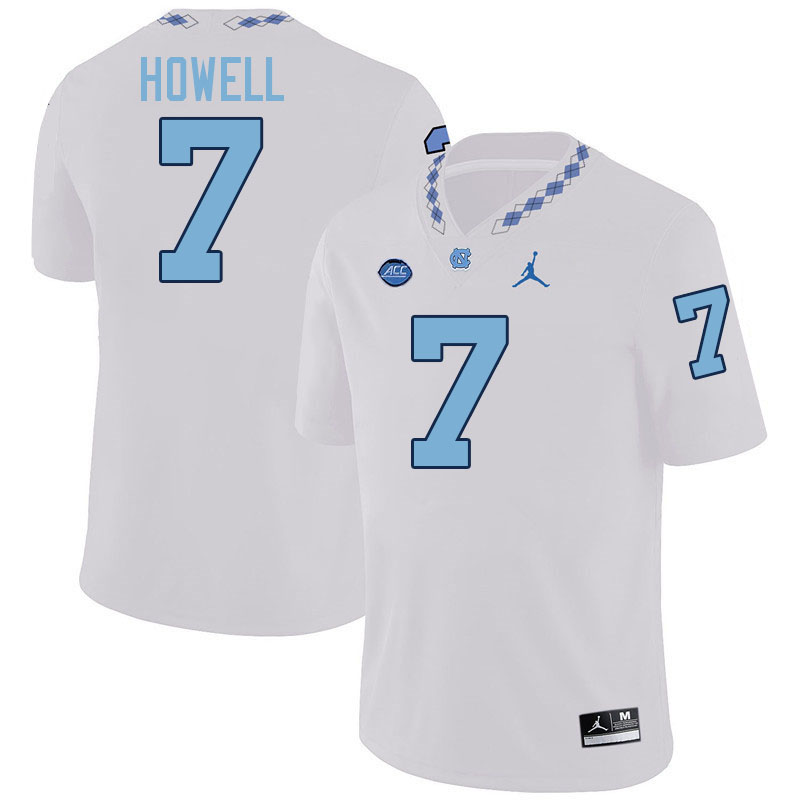 #7 Sam Howell North Carolina Tar Heels Jerseys,Apparels,Uniforms Stitched-White